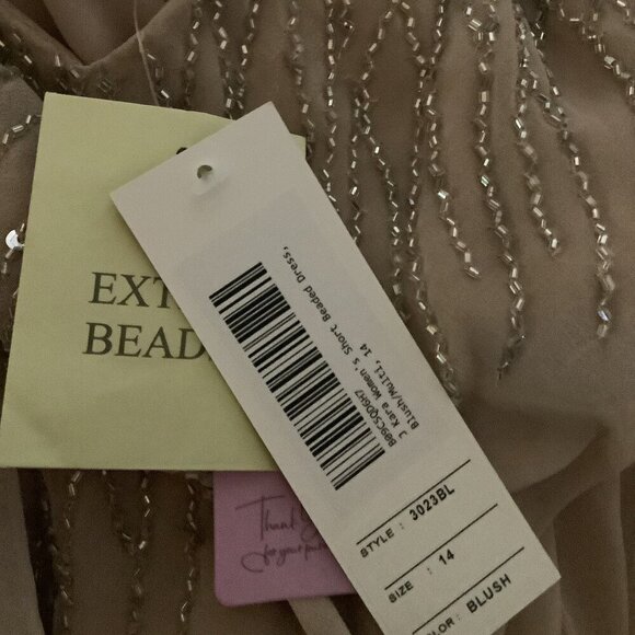 **J Kara** Women's Short Beaded Dress NWT 14 - Picture 3 of 4